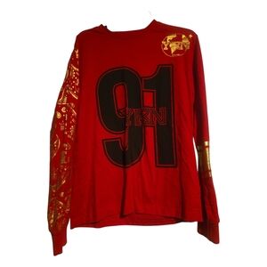 YRN Red Graphic Long Sleeve Tee NWOT
